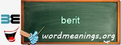 WordMeaning blackboard for berit